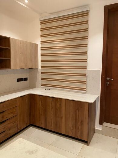 A zebra blind fitted by KD Dream Space Designs