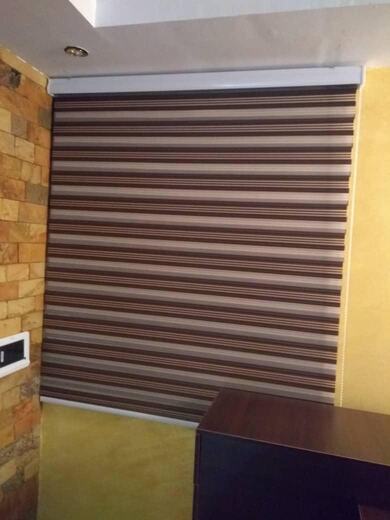 A zebra blind fitted by KD Dream Space Designs