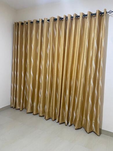 A pair of straight curtains made and hung by KD Dream Space Designs